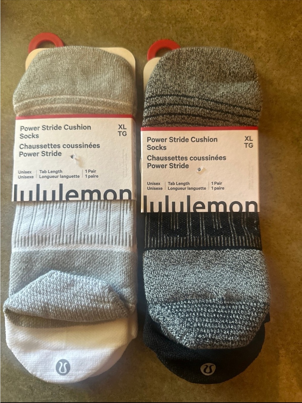 NWT Men’s lululemon athletica Power Stride Cushion Socks — 2 pairs